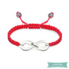 Bracelet Infini Cordon En Argent Sterling Rouge Bracelet Infini