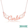 Collier prénom Carla en plaqué or rose 40cm Prénom